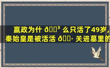 嬴政为什 🐳 么只活了49岁,秦始皇是被活活 🌷 关进墓里的吗